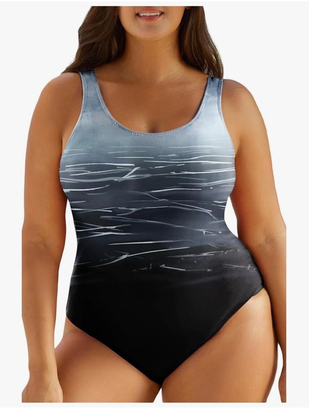 NWOT Eytino Plus Size Swimsuit Crisscross Tummy Control One Piece Bathing Suit